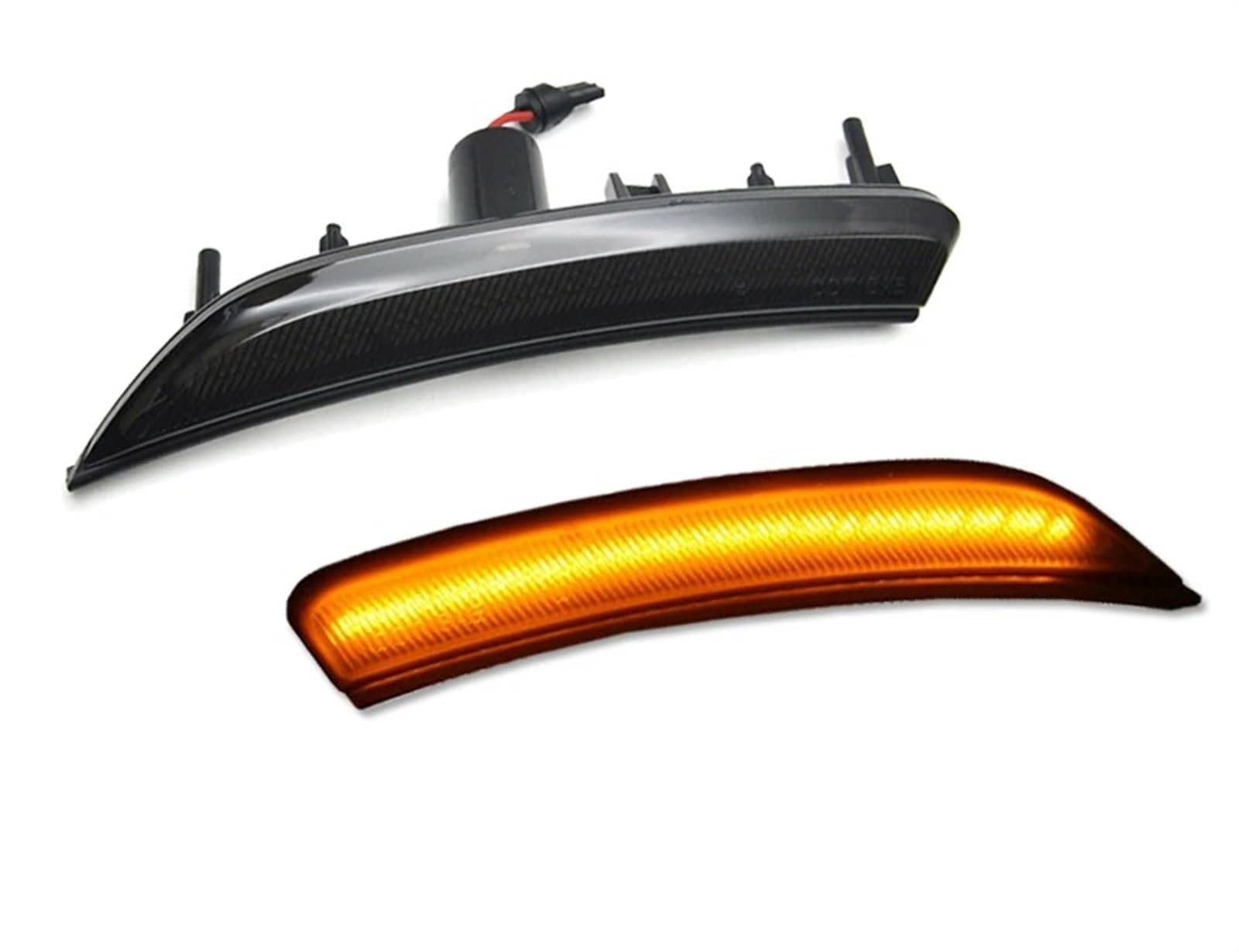 FFOCCO Intermitentes Dinamicos LED Para Chrysler 200 T10 luz de posición lateral delantera ámbar reemplazar luces de estacionamiento OEM/luz de señal de giro 12V 68206449AA 2015-2017 (Color : Amber)