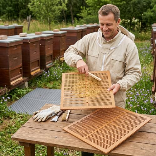 Cadres de ruche et collecteur de propolis plastique pré-assemblés