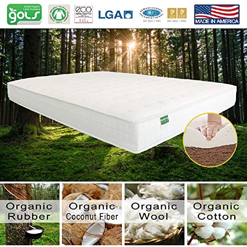 Natural Life Palmpring Kochi King Mattress - Organic Latex Coconut Coir 6” Medium Firm 2 Layer Comfortable Sleep Bed Dust Free #TOP2