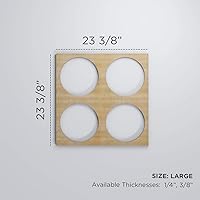Vista 2 de 23 3/8"W X 23 3/8"H Large Wembley Decorativos Paneles De Pared De Madera De Calado, Aliso