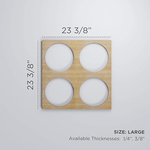 Miniatura 2 de 23 38"W X 23 38"H Large Wembley Decorativos Paneles De Pared De Madera De Calado, Aliso