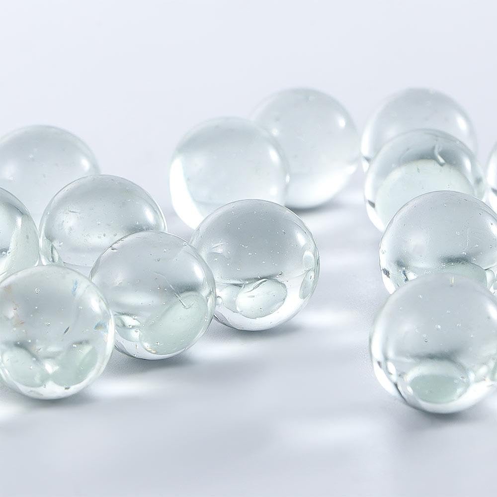20 szt., 10 mm, 14 mm, 16 mm, szklane kulki, przezroczysty jednolity marmur, okrągłe marmurowe koraliki, kulki do pinballa, przezroczyste szklane kulki (16 mm)