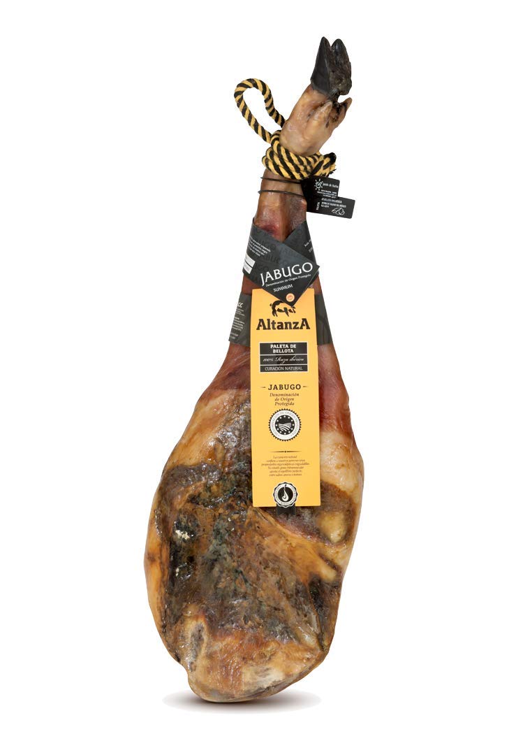 Paleta 100 % Ibérica de Bellota de Altanza D.O Jabugo con un peso de 4,5 kg.