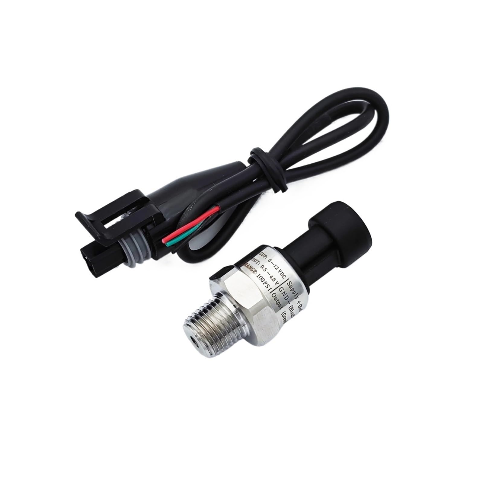 Transductor de sensor presión for agua, aceite, combustible, gas y aire. Sensor cerámico acero inoxidable. 12-24 V CC, 4-20 mA Alta precisión(0~0.5mpa)