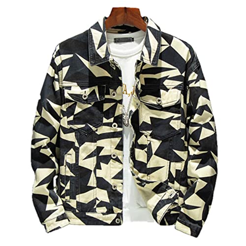 Veste en jean homme imprimée UKKO le blouson en denim idéal pour vos sorties urbaines