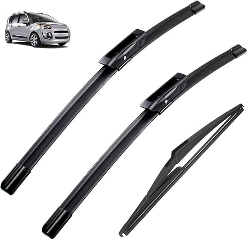 Escobillas de limpiaparabrisas delantero y trasero compatibles con Citroen C3 Picasso 2011-2017 parabrisas parabrisas ventana lluvia cepillos 24 + disponible en Yaxa Guatemala