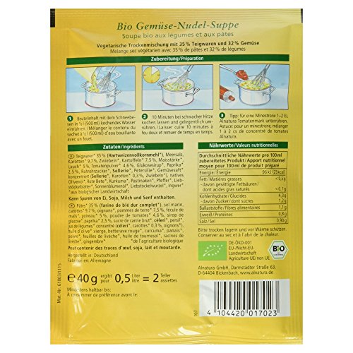Alnatura Bio Gemüse-Nudel Suppe, 40g