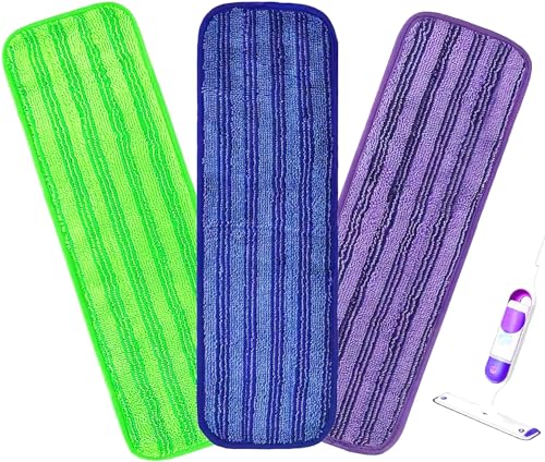 Reusable Mop Pads for Swiffer PowerMop Microfiber Mop Pads Refills Mop Heads Replacement for Swiffer PowerMop Mopping Cloths for Multi-Surface & All Types of Floors-3Pack