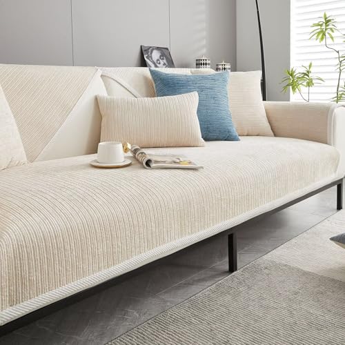Bettschlange Sofa Überzug, Couch Überzug L Form 1/2/3/4 Sitzer, Sofa Cover Sofabezug Ecksofa rutschfeste Sofaschoner… – Ansicht 1