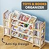 SpaceAid Toy Storage Organizer with 6 Shelves and 12 Bins, Bookshelf/Bookcase, Kids Bin Shelf, Toys Box for Playroom Organization for Bedroom & Room Decor, White, 52.3" W #3