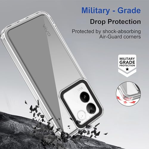 Image of amazon basics Back Case Cover for Vivo T2 Pro 5G (TPU + PC Transparent)
