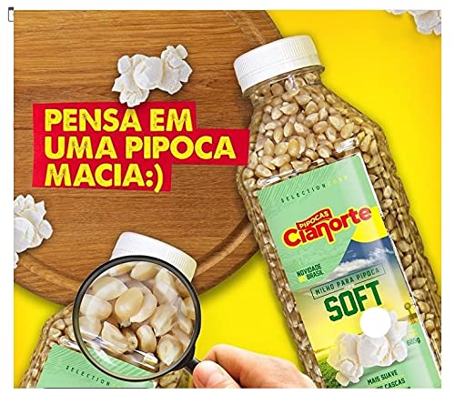 Milho Para Pipoca Tipo Soft 685g - Macia e Com Pouca Casquinha