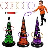 Halloween Party Games, Inflatable Witch Hat Ring Toss Games for Kids Adults Family Indoor Outdoor Toys & Decorations