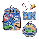 Vroom Vroom - Juego de mochila y fiambrera de 5 piezas para coches y camiones, Vroom, Talla unica , Personalizable