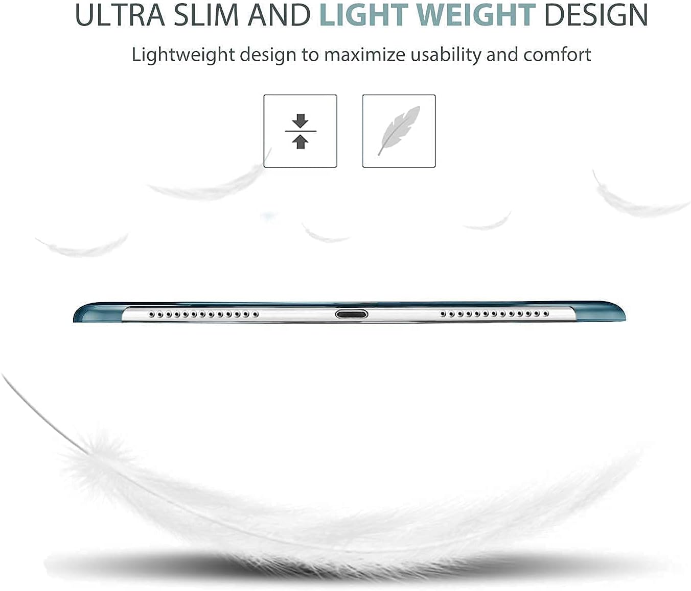 ProCase iPad Pro 9.7 Teal Slim Hard Shell Case Bundle with 2 Pack iPad 9.7 2018 & 2017 / iPad Pro 9.7 / iPad Air 2 / iPad Air Tempered Glass Screen Protectors