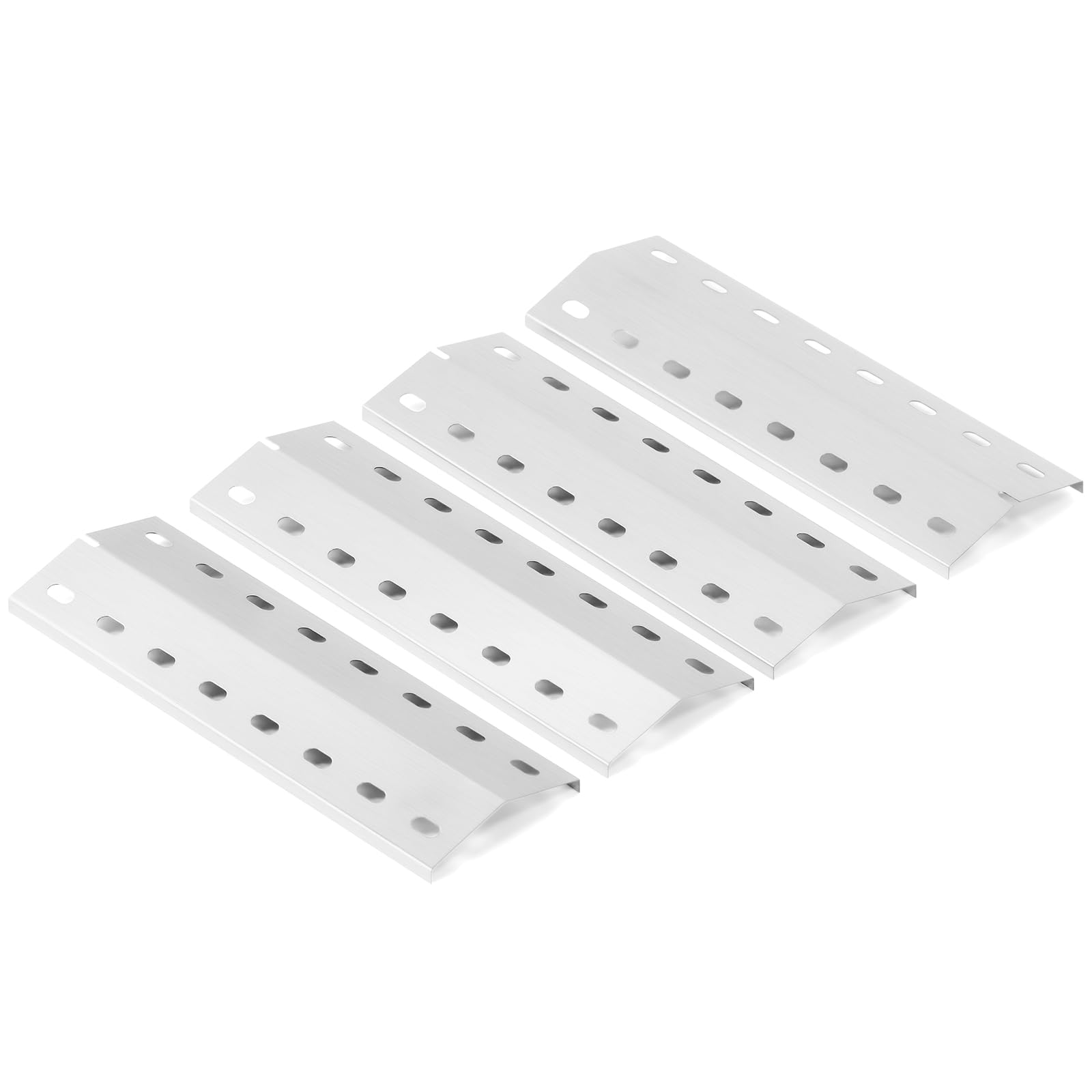 Edelstahl Brennerabdeckung für Enders Chicago 3, Enders Boston Pro 3K, 36,5 x 12cm Universal Ersatzteile Flammenverteiler für Enders Boston 6 Kr Turbo, Tepro 3561, Barbecook Brahma 4.0, 4 Stück