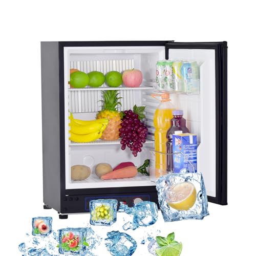 Techomey 1.4 Cu.Ft Propane Refrigerator off Grid, Camper Fridge, 12 V/110V/LPG...