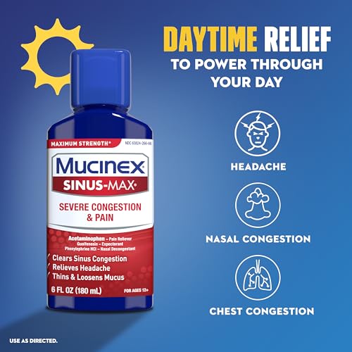 Mucinex Sinus-Max Severe Congestion & Pain & Nightshift Sinus, 2x6 FL OZ - image 4