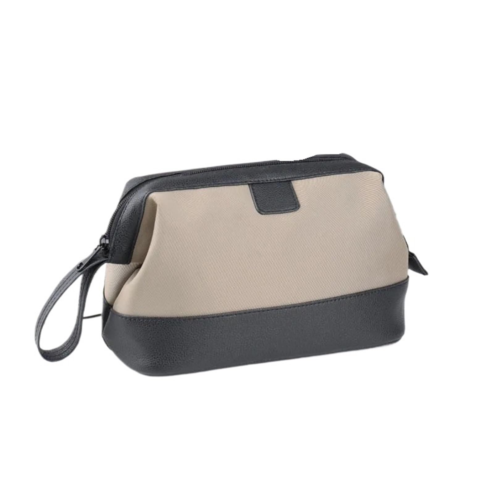 Trousse Uomo Borsa da toilette portatile impermeabile Separazione asciutto/bagnato bagno viaggio uomo d'affari(Khaki)