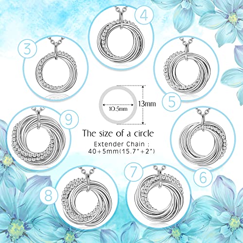 Birthday Gifts for Women, 30th 40th 50th 60th 70th 80th 90th Birthday Gifts for Women 925 Sterling Silver 3 4 5 6 7 8 9 Decades Birthday Gifts for Her Jewelry for Women4