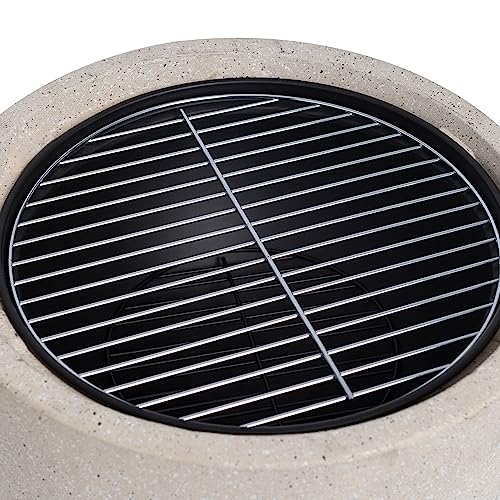 Miniatura 3 de Create Fire Bowl Grill Brasero Exterior Con Grill Ligero, Amplia Superficie De Parrilla, Cocina Al Aire Libre, Fabricado A Mano