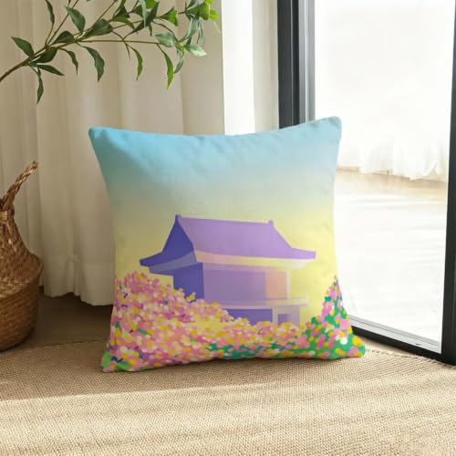 Housse coussin couleur fleur 65x65 grand format canapé et chaise - 5