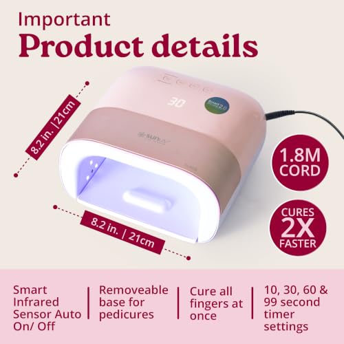Image of SUNUV UV Light for Gel Nails, Professional UV LED Gel Lamp SUN3 (Pink)