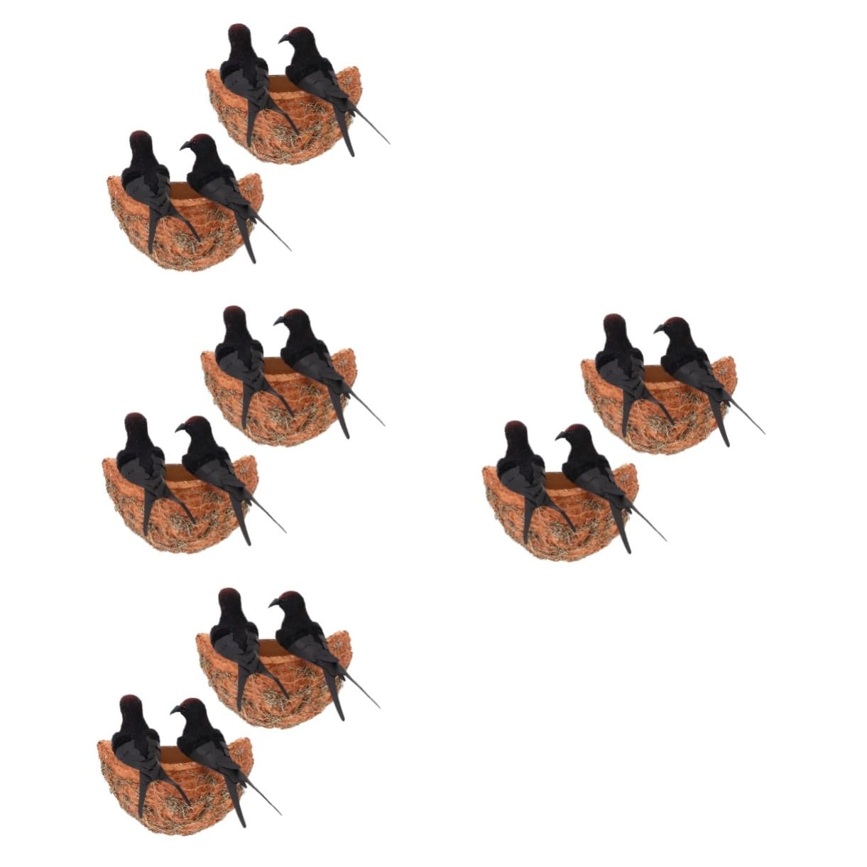 Nid d'hirondelle artificiel en mousse lot de 8 nichoir oiseau extérieur de fenêtre