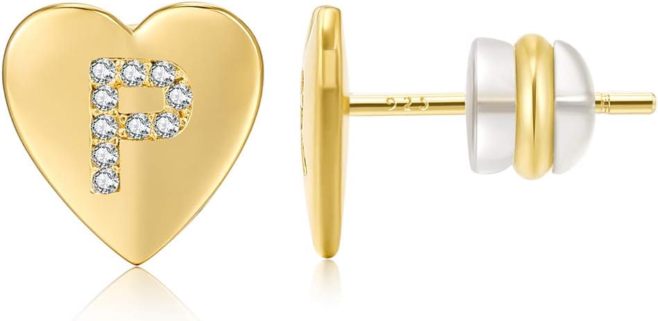 Orecchini A Perno Con Iniziale C Per Donna, Placcati Argento, Gioiello Semplice In Confezione Regalo - 2