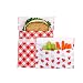 Lunchskins Reusable 2-Pack Velcro Bag Set, Red Picnic (1 Sandwich + 1 Snack)