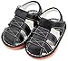 CINDEAR Baby Boys Girls Squeaky Sandals Summer Closed-Toe Anti-Slip Premium Rubber Sole Toddler First Walkers Shoes 1302-BK19