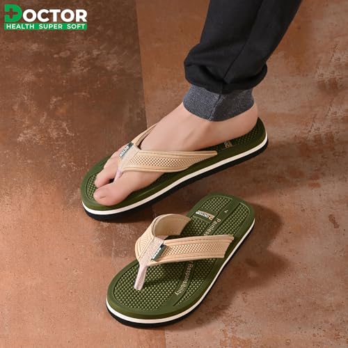 Image of DOCTOR HEALTH SUPER SOFT Men's Acupressure Slippers | Flip-Flops | Men's & Boy's Slippers | Comfortable & Lightweight | Soft Foot Massager | All Day Wear Acupressure Slipper
