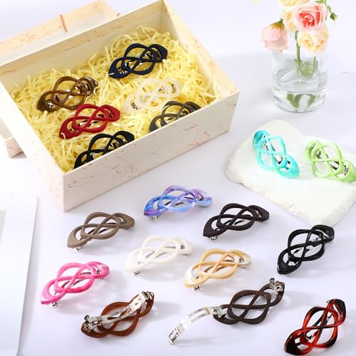 Pack de 18 Pinzas Vintage Francesas de Garra Plana para el Cabello para Mujer miniatura 5