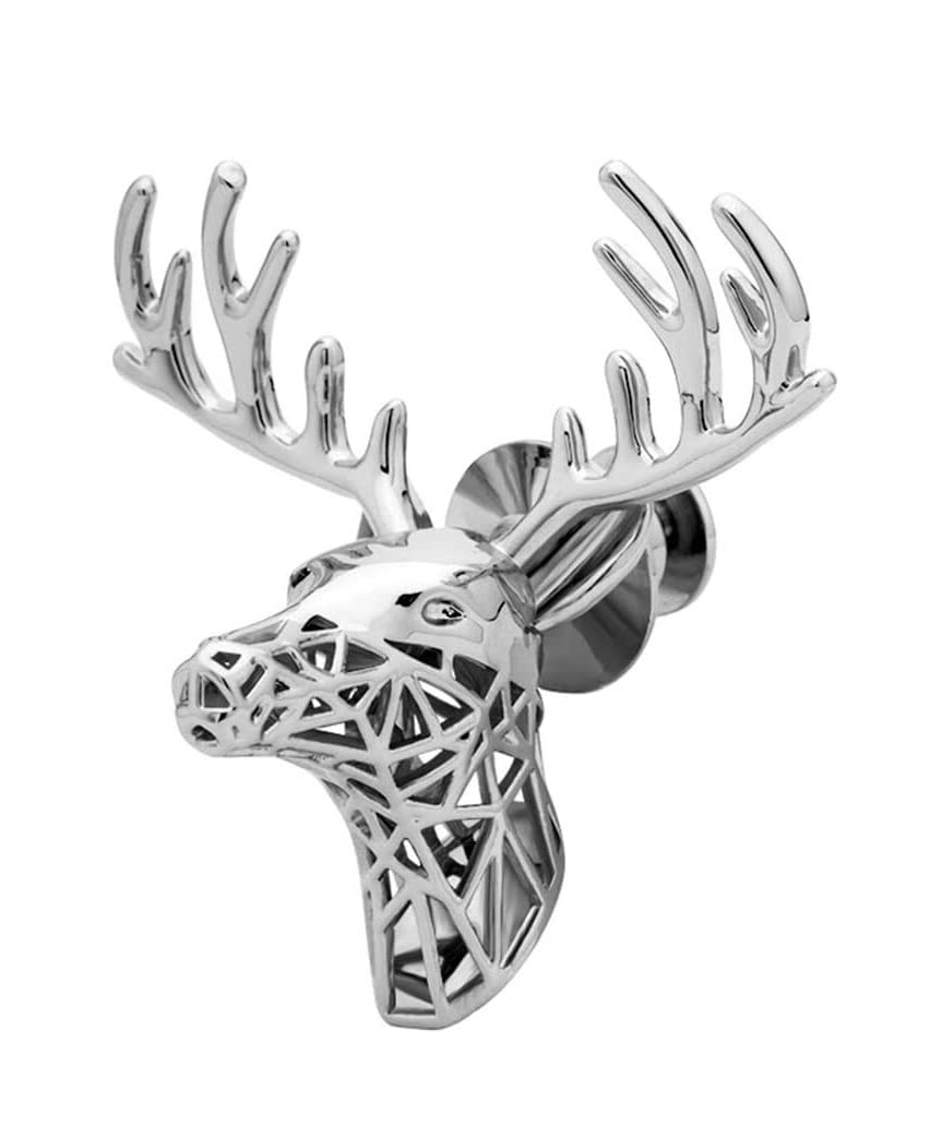 KYUSAR Brosche Broschen Retro Elch Tier Brosche Pin Weihnachten beliebte süße Goldhirschgeweihe Kopfnadel Broschen Weihnachtsschmuck Broschen FüR Kleidung (Blue : F, Size : 3.1 * 3.3CM)