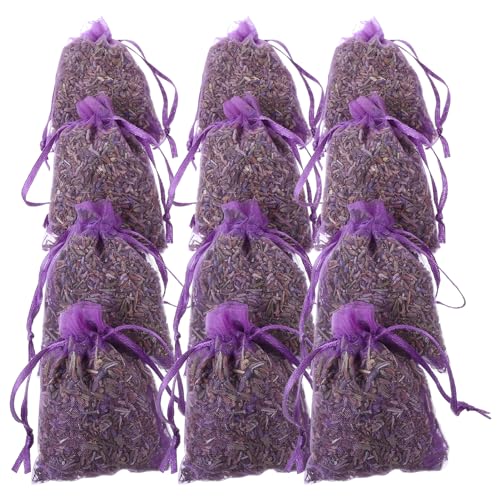 HOUDERCO 12 Bolsitas De Lavanda, Bolsitas De Fragancia para El Hogar para Armarios, Cajones, Armarios, Bolsitas De Aromas