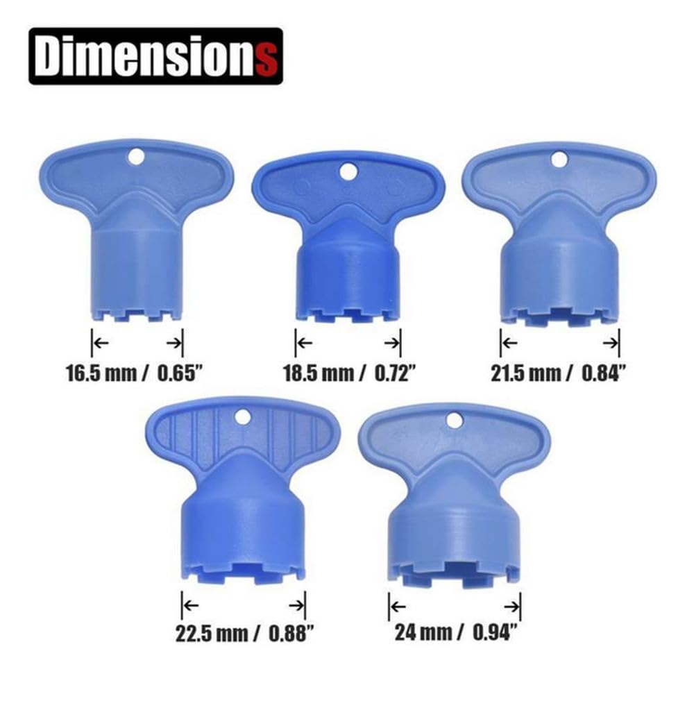 pz/set ABS Chiave di riparazione per aeratore rubinetto nascosto Chiave maschio Filettatura Chiave di ricambio per la rimozione del filtro del rubinetto di risparmio idrico, 10 set, Chiave per aerato