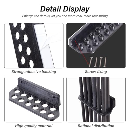 Soporte de flechas Jorzer para pared: guarda 12 flechas sin dañar las plumas con plástico 2