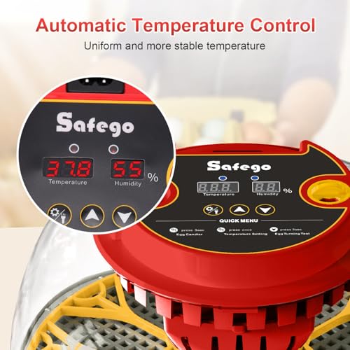 Brutautomat Vollautomatisch 12-24 Eier Inkubator Hühner: Brutmaschine Vollautomatisch mit Automatischer Eierwende Wasserbefüllung Temperaturkontrolle Feuchtigkeitsanzeige, für Hühner Gänse Wachteln