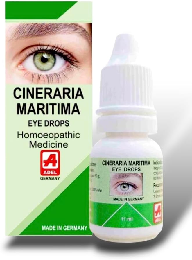 alc-12 CINERARIA MARITIMA Eye Drops - Orignal German_IMPORTED Adel - Clear Vision - SET OF 1 Bottle