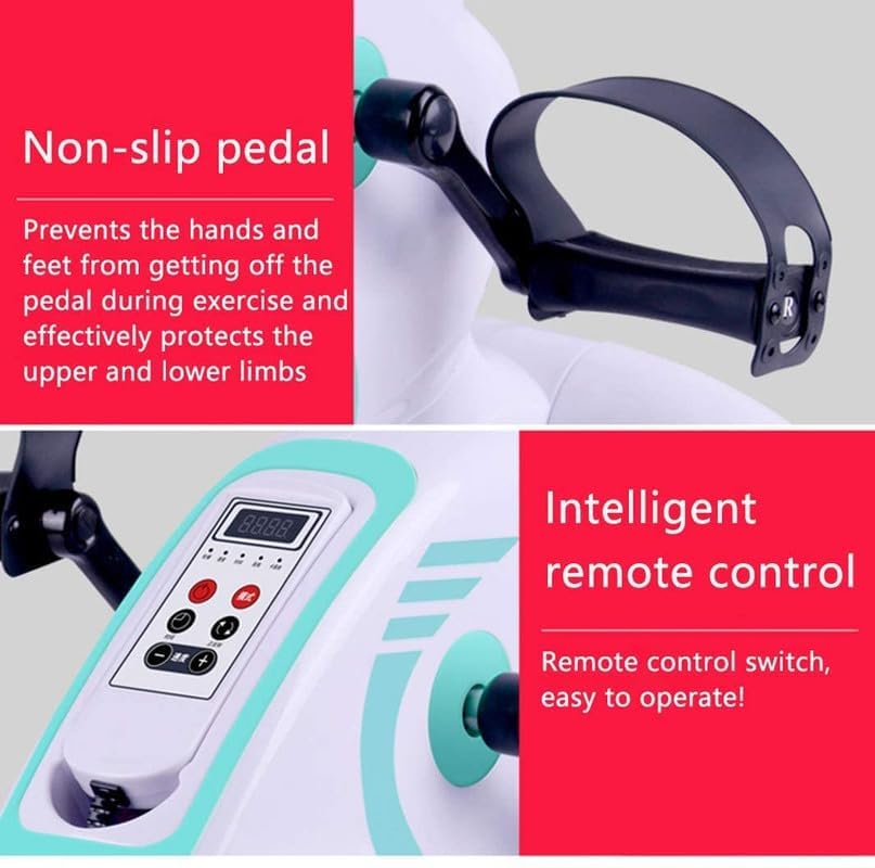 Image of Fitness Motorized Exercise Bike with Leg Protector, Electric Pedal Exerciser for The Elderly and Seniors, Electronic Physical Therapy Rehab Bike Trainer (Exerciser Leg Protector)