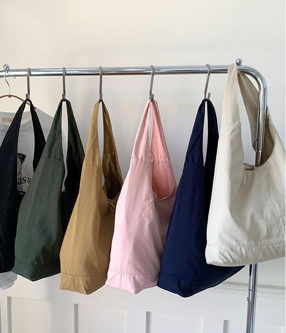 Slouchy Nylon Tote Bag Solid Color Hobo Bags Large Capacity Crossbody Shoulder Bag Satchel College Travel Tote Handbag 2026 - Image 7