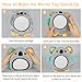 FIOBEE Tummy Time Toys Baby Mirror Tummy Time with Crinkle & Jingle Sounds Large Baby Sensory Toys for Infant Ages 0 3 6 Months and Up Newborn Training Essentials, Gray Koala