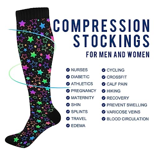 Compression Socks for Women & Men, Knee High Socks for Circulation, Medical, Running, Athletic, Nurse, Travel4