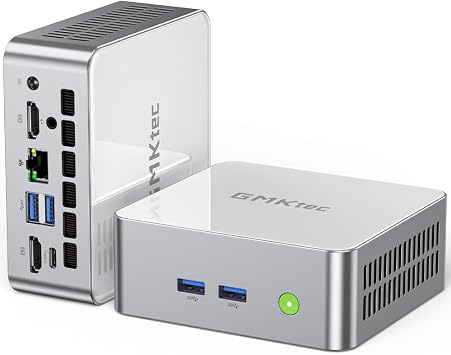 GMKtec Nucbox M3 Windows 11 Pro Mini PC Intel Core i5 12450H Mini PC, 16GB DDR4,512GB PCIe3.0 SSD,2.5G LAN,WIFI6,BT5.2,3 Screen Output,45W TDP,Lightweight Gaming Mini PC