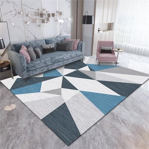 Tapis de salon design géométrique finitions soignées 180x250cm