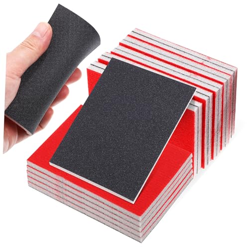 KICHOUSE 20 Pcs Automotive Sandpaper Kit Grit Foam Sanding Pads for Efficient Polishing Cleaning and Removal Wood and Car Surfaces