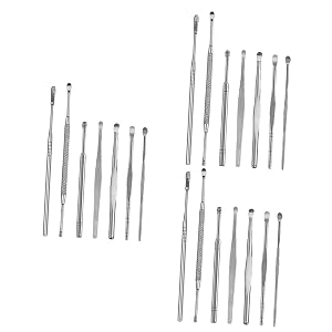 Gatuida 3sets Stainless Steel Ear Cleaning Tools Ear Wax Removal Kit for and Convenient Home Care and Easy