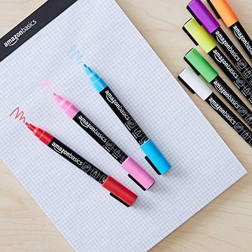 Amazon Basics Chalk Markers Bullet/Chisel Tip 8-Pack view 6