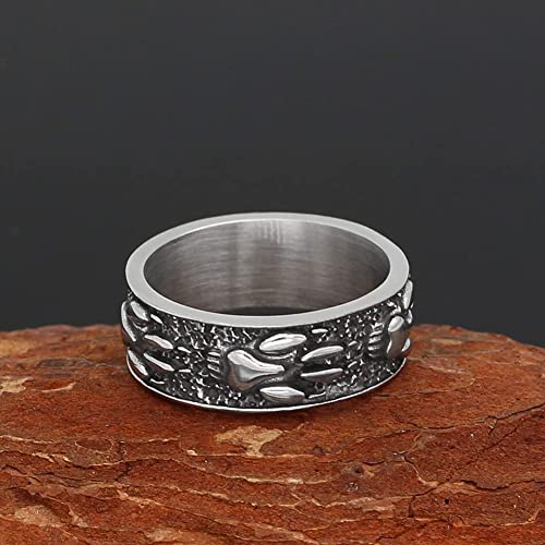 LIANXIAOXAO - Nhlzj Bear Paw Anel Homens, Retro Viking Runes Norse Mitologia Aço Inoxidável Parceiro