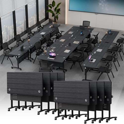 IEDZBEQ Folding Conference Room Tables On Wheel-Modular Large Modern Conference